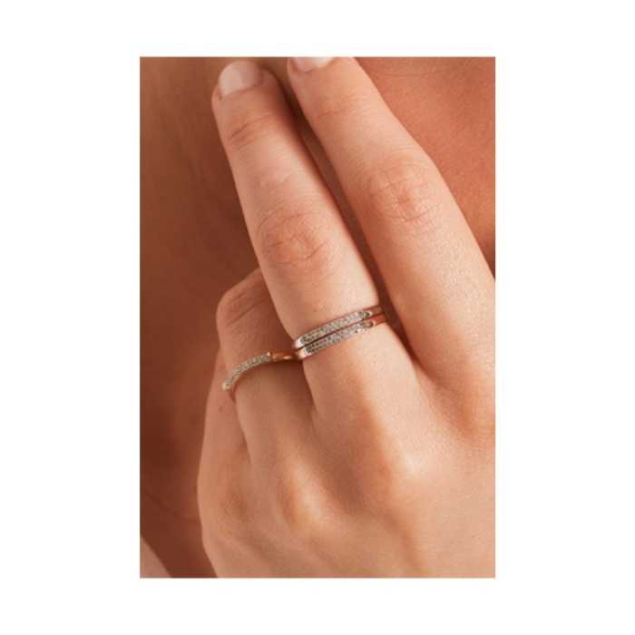 ANILLO ORO ROSA PAVÉ DIAMANTES