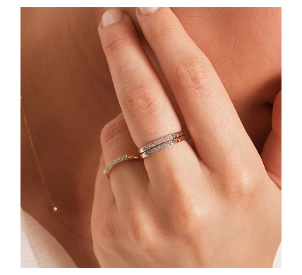 ANILLO ORO BLANCO PAVÉ DIAMANTES