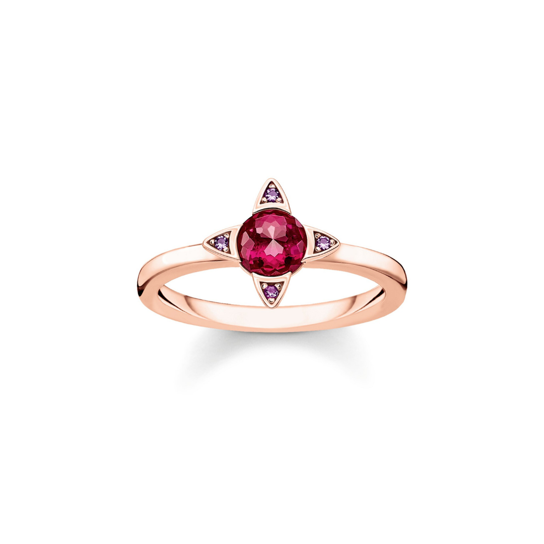 Anillo Piedras de colores rosa