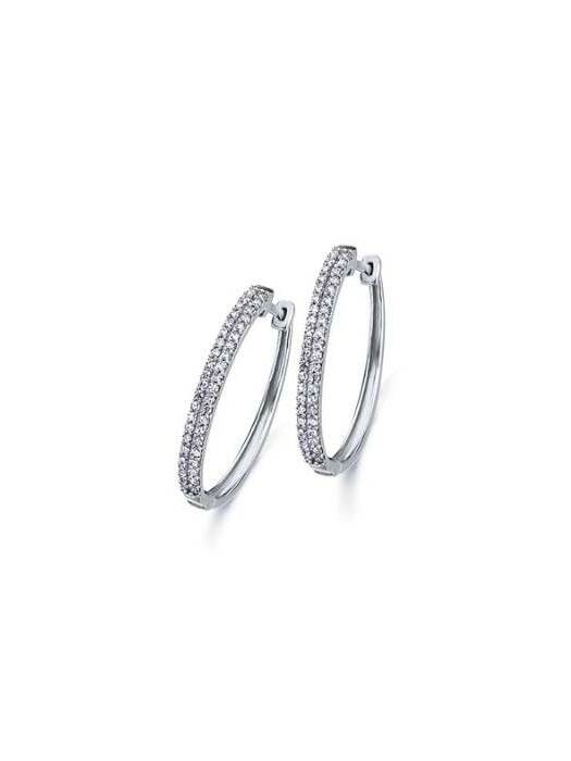 AROS ORO BLANCO PAVÉ DIAMANTES