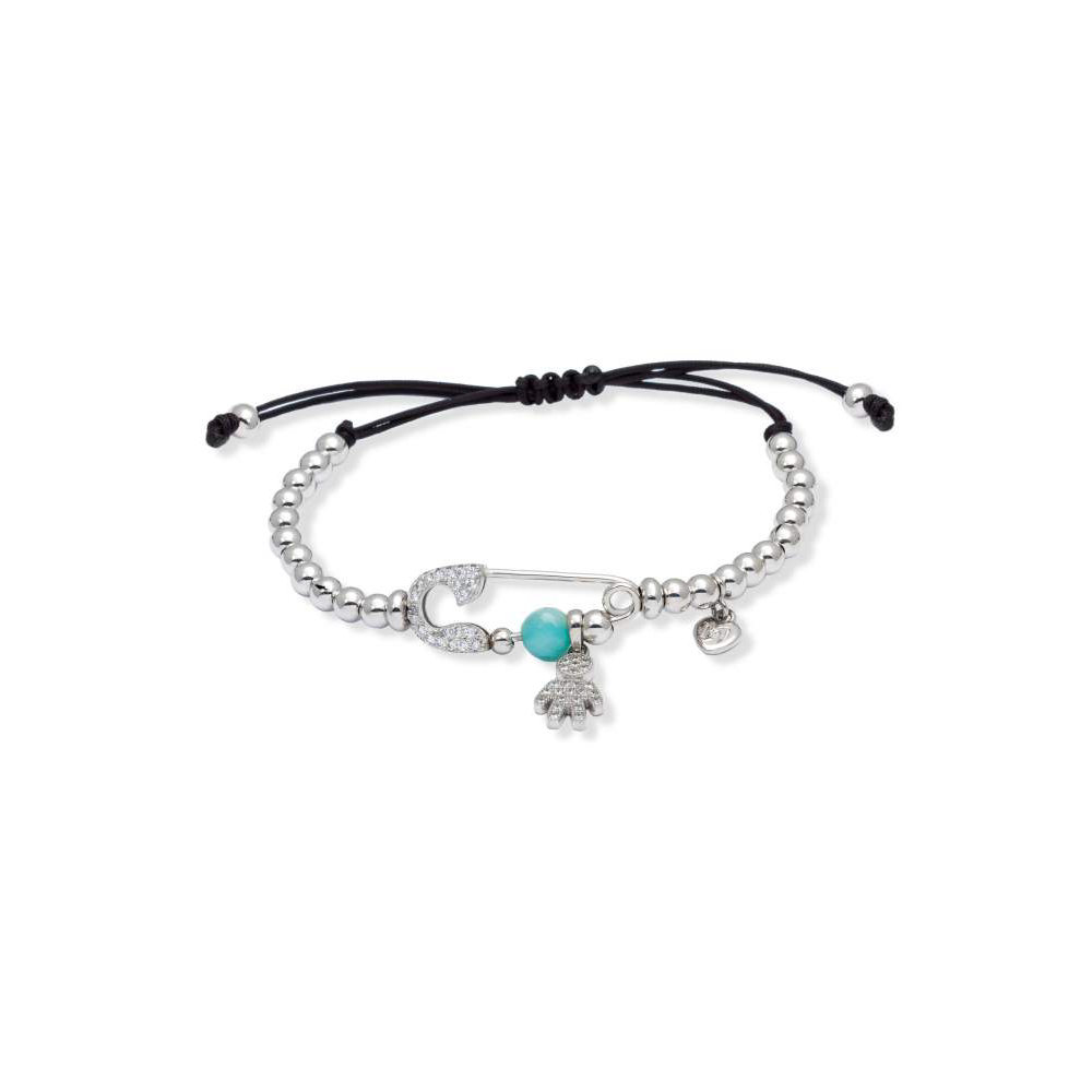 Pulsera MUM Azul en plata