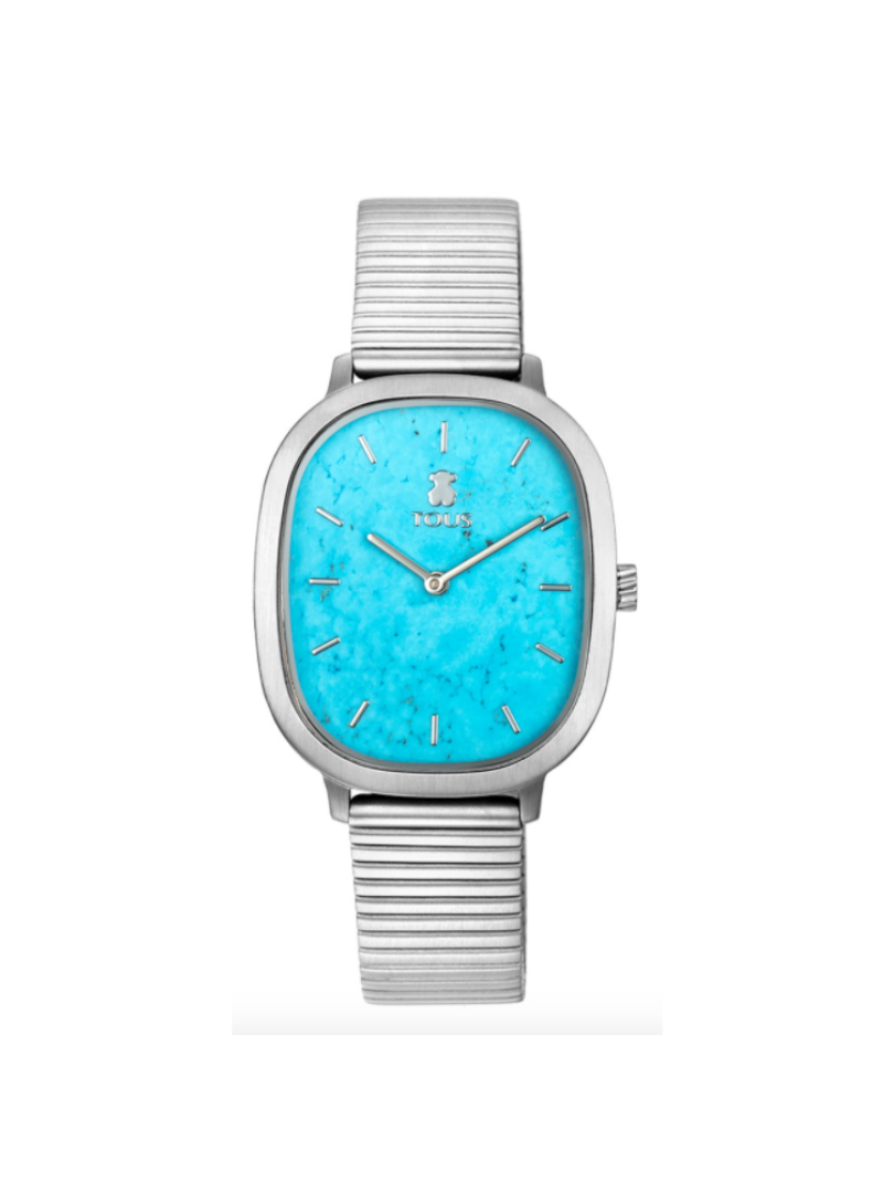 Reloj Heritage Gems de acero con esfera de Turquesa