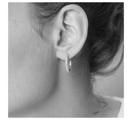 AROS ORO BLANCO PAVÉ DIAMANTES