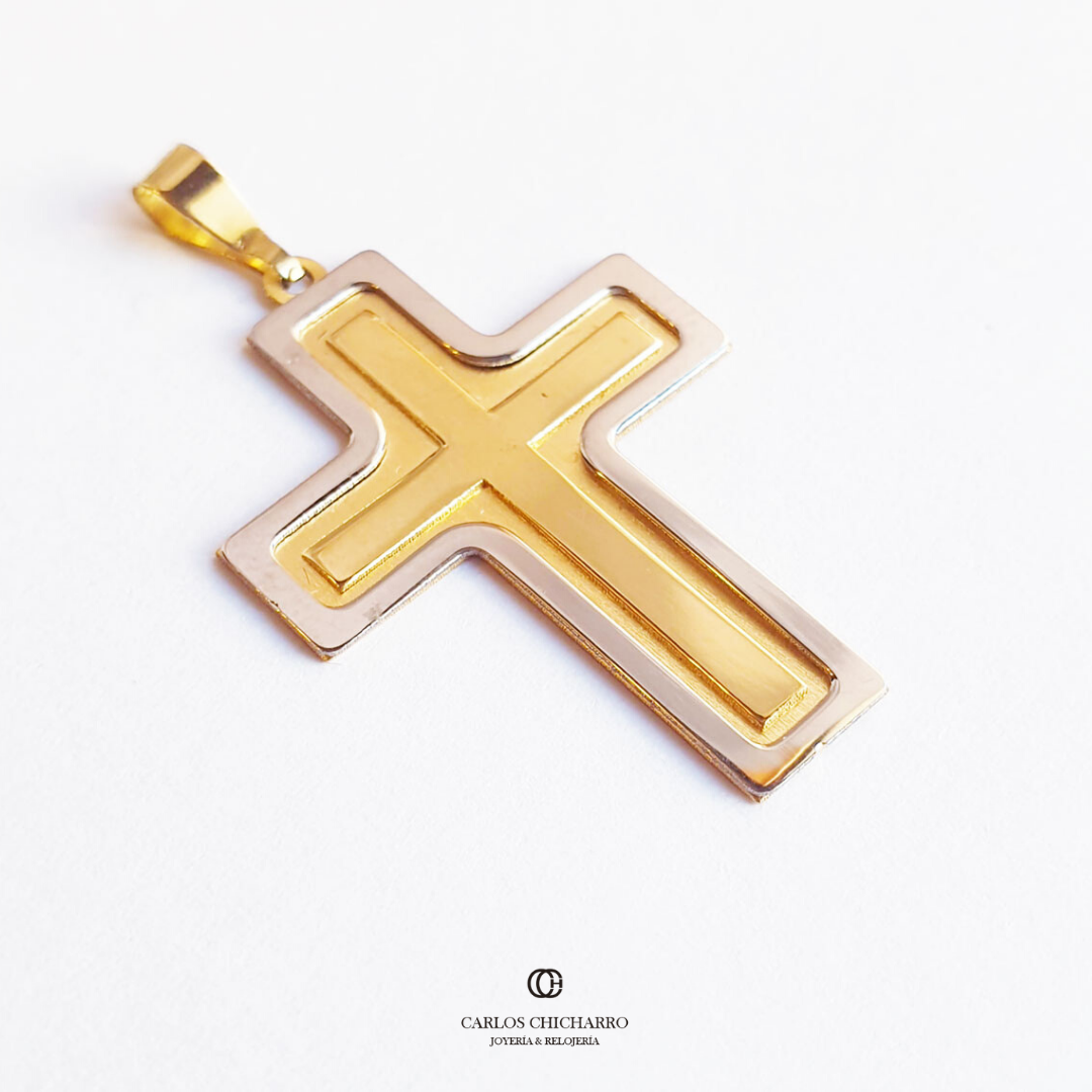 CRUZ ORO BICOLOR PLANA