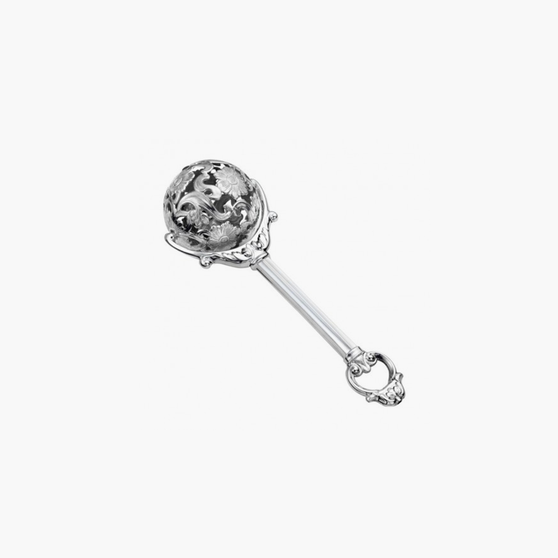 Sonajero Bola Florida de Pedro Durán de Plata