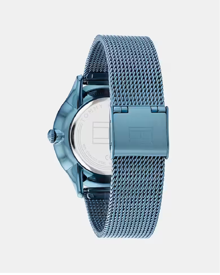 Tommy Hilfiger - Reloj de mujer Layla multifunción de acero azul