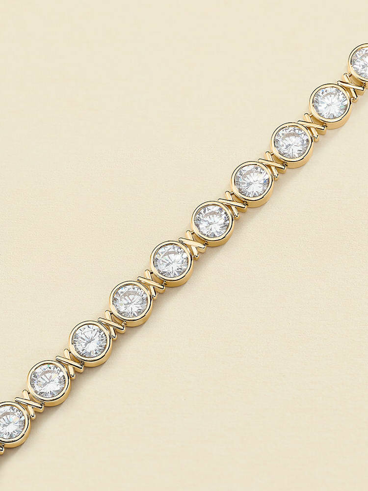 Agatha Paris – Pulsera de cadena N-13 – Cristal / Dorado