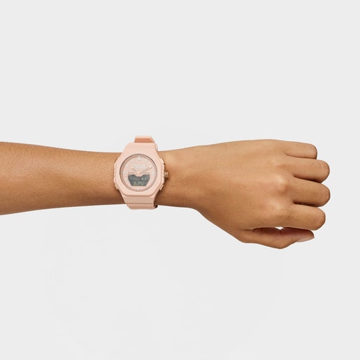 TOUS Bet Reloj analógico-digital acero rosa IPRG con brazalete de nylon rosa