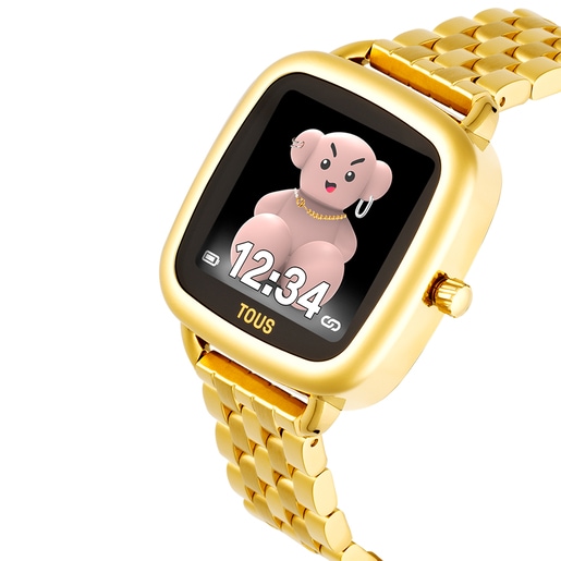 TOUS D-Connect Smartwatch con brazalete de acero dorado IPG