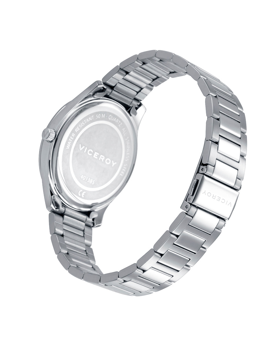Viceroy - Reloj de acero para hombre con esfera verde y movimiento de cuarzo