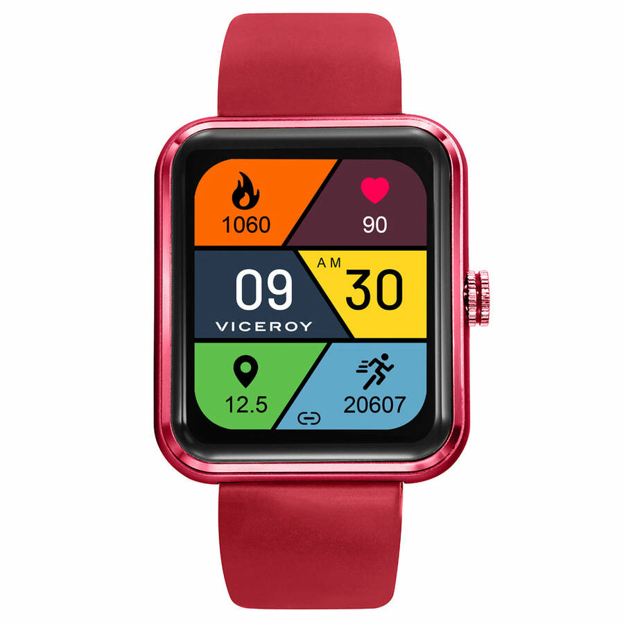 Viceroy - Reloj Smart de aluminio rojo con correa roja