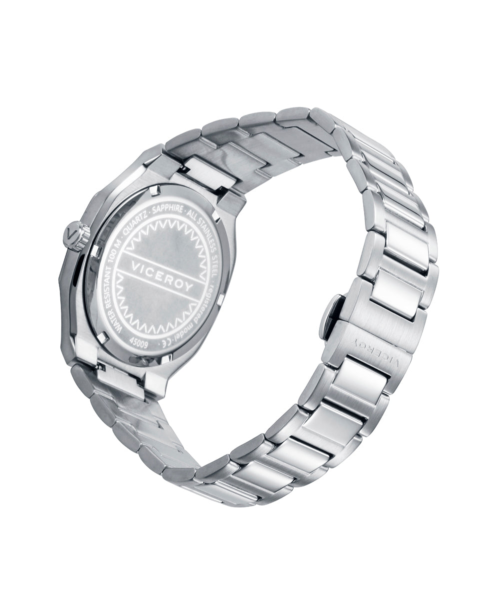 VICEROY Reloj Laura Escanes Caja de Acero con Doble Bisel en IP Gris y Rosa