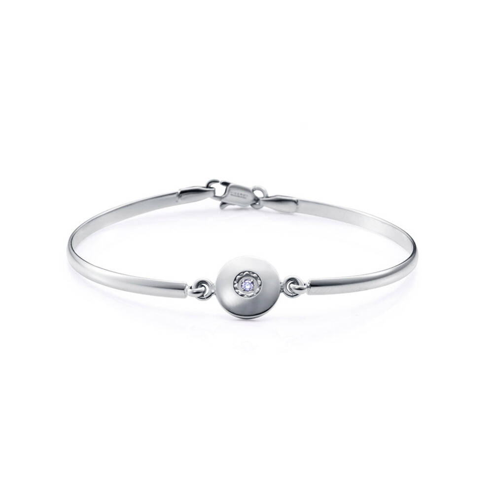 VICEROY Pulsera de Mujer de Acero Semi Rígida Colección Laura Escanes con Diamante Creado