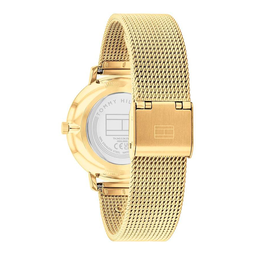 Reloj Tommy Hilfiger Tea Dorado y Negro Analógico Mujer