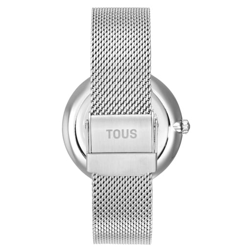 Reloj Analógico Tous con Esfera Azul y Brazalete de Acero S-Mesh Mirror