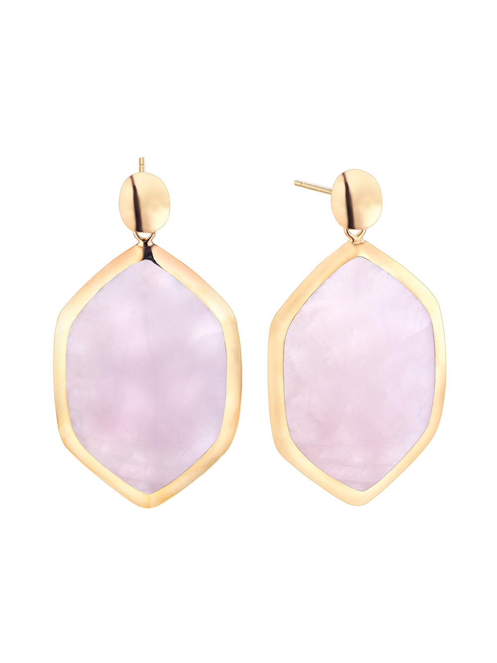 Pendientes Durán Exquse Péndulo de plata dorada con cuarzo rosa 00512976