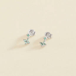 Pendientes cortos Agatha Paris BELOVED multicolor en plata de ley con circonitas 02321308-255-TU