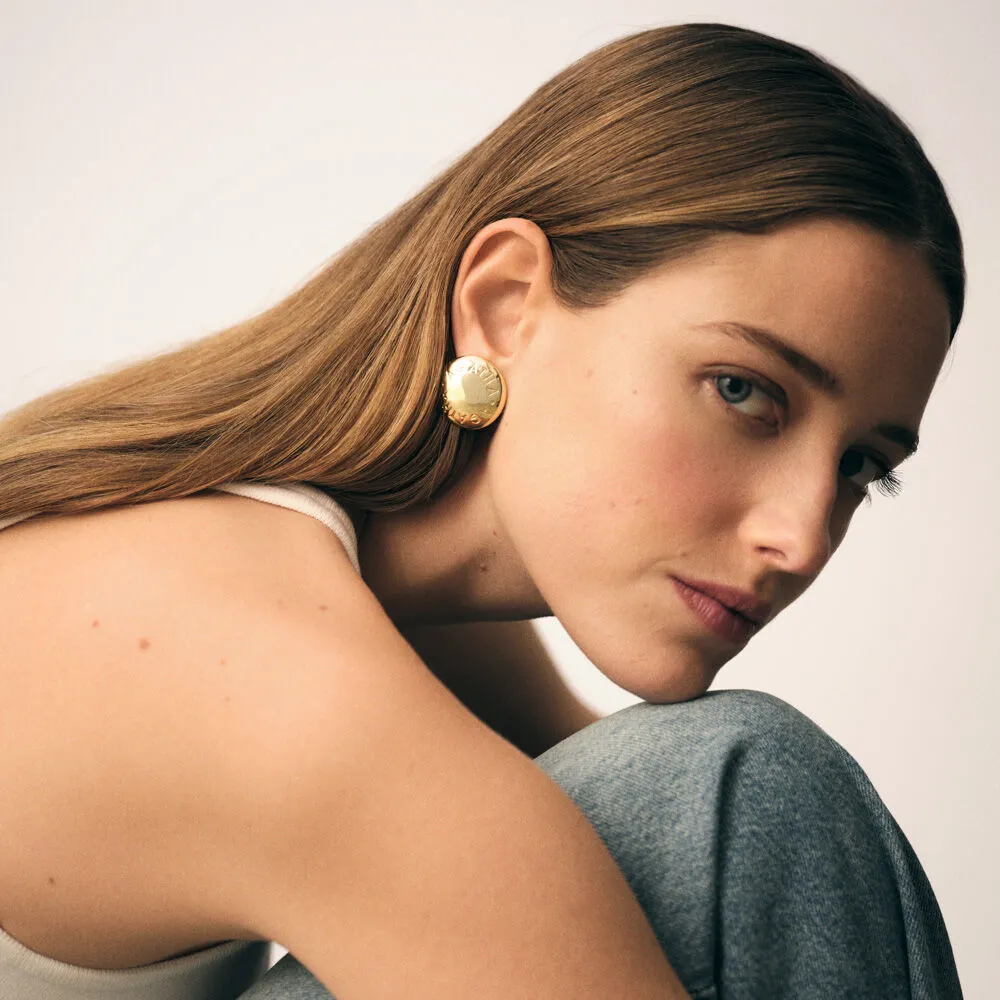 Pendientes largos Agatha Paris Palais Royal en latón bañado en oro 02370353-157-TU