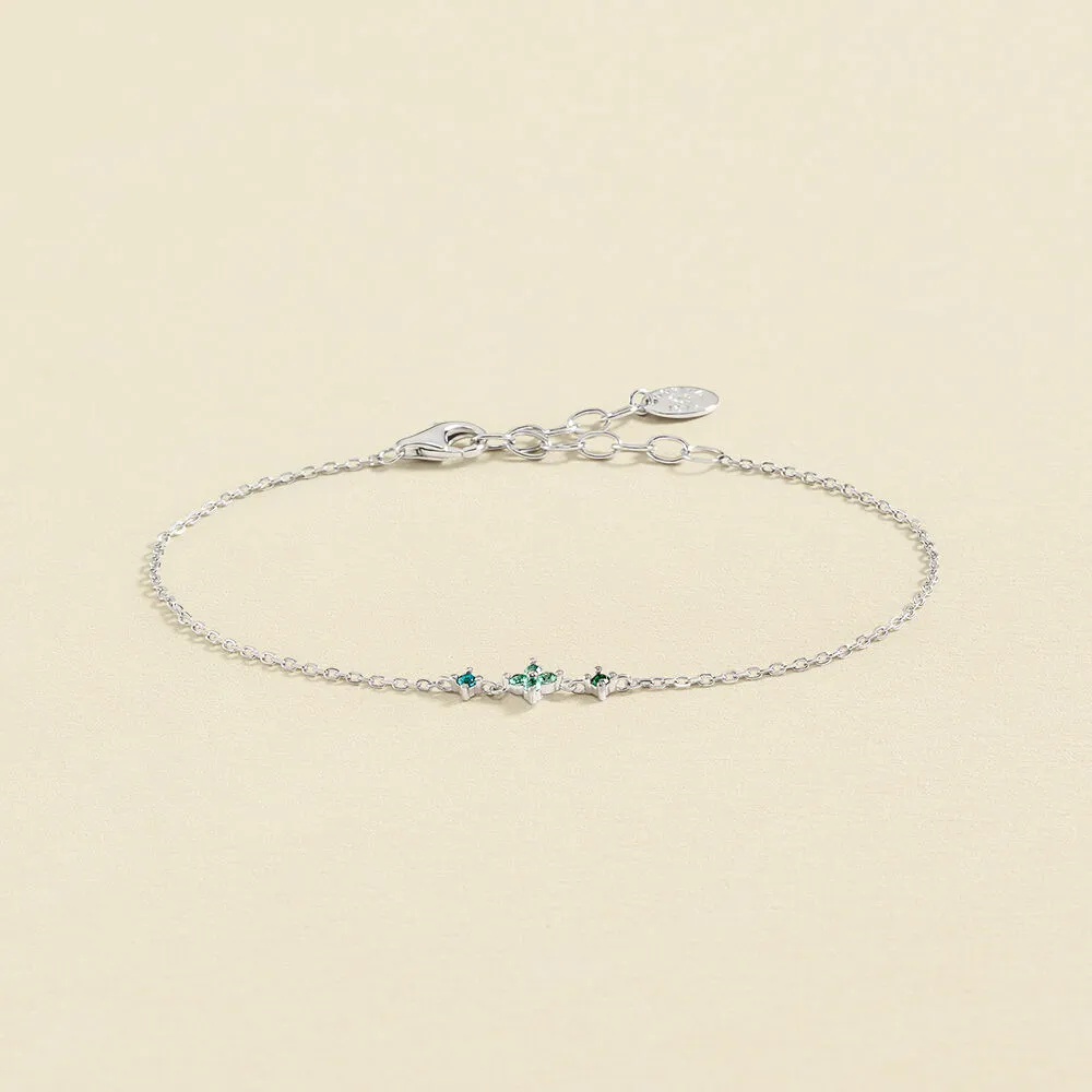 Pulsera de cadena Agatha Paris Beloved de plata bañada en oro con circonitas multicolor 02420785-255-TU