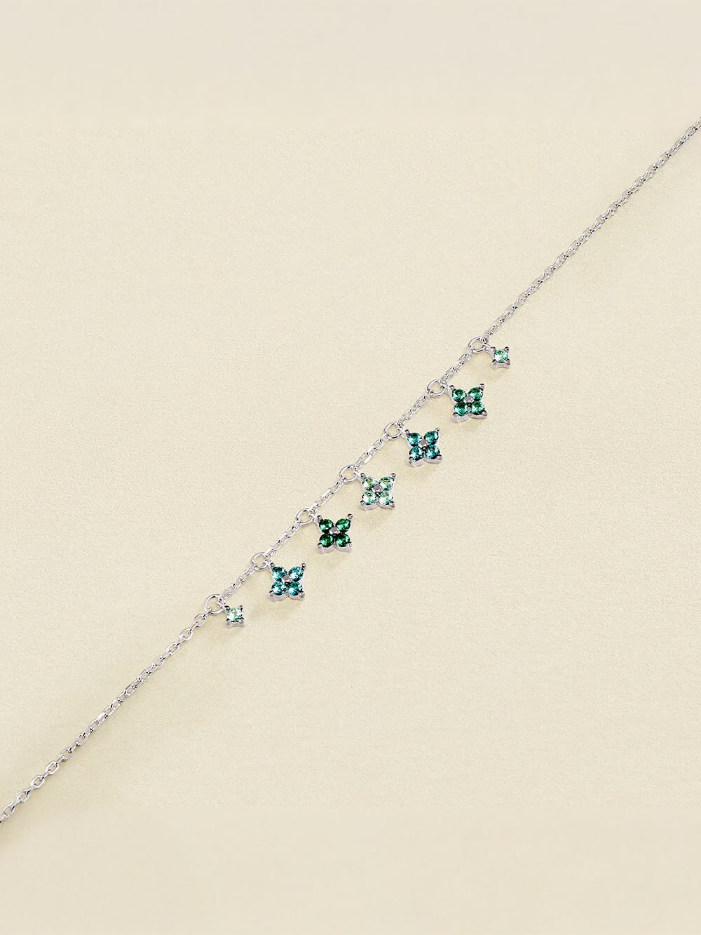 Pulsera de cadena Agatha Paris Beloved de plata de ley con pampillas multicolor 02420786-255-TU