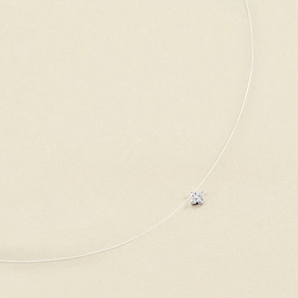 Collar corto Agatha Paris Beloved con circonita y baño de rodio 02620639-136-TU