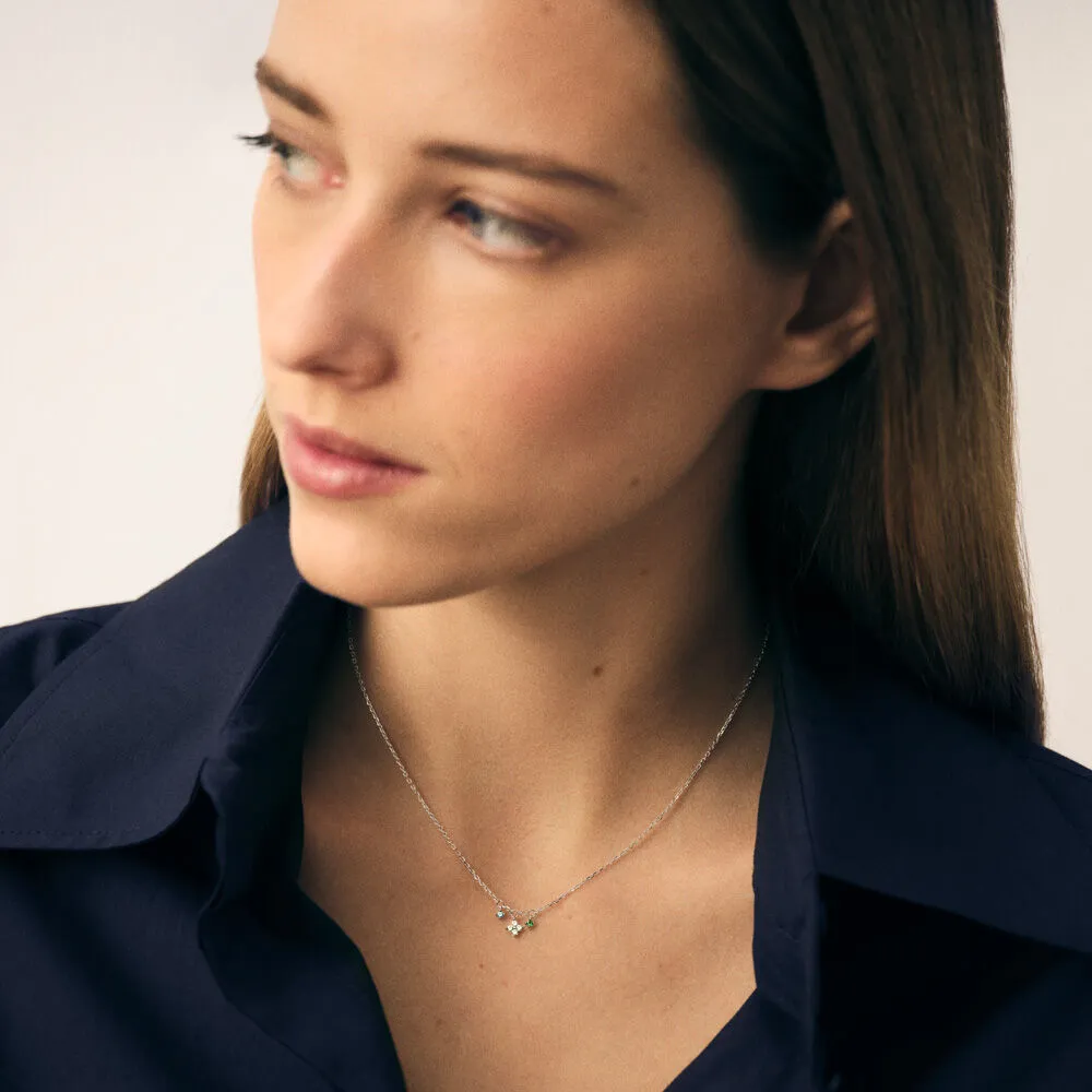 Collar corto Agatha Paris Beloved de plata de ley con circonitas multicolor 02620640-255-TU