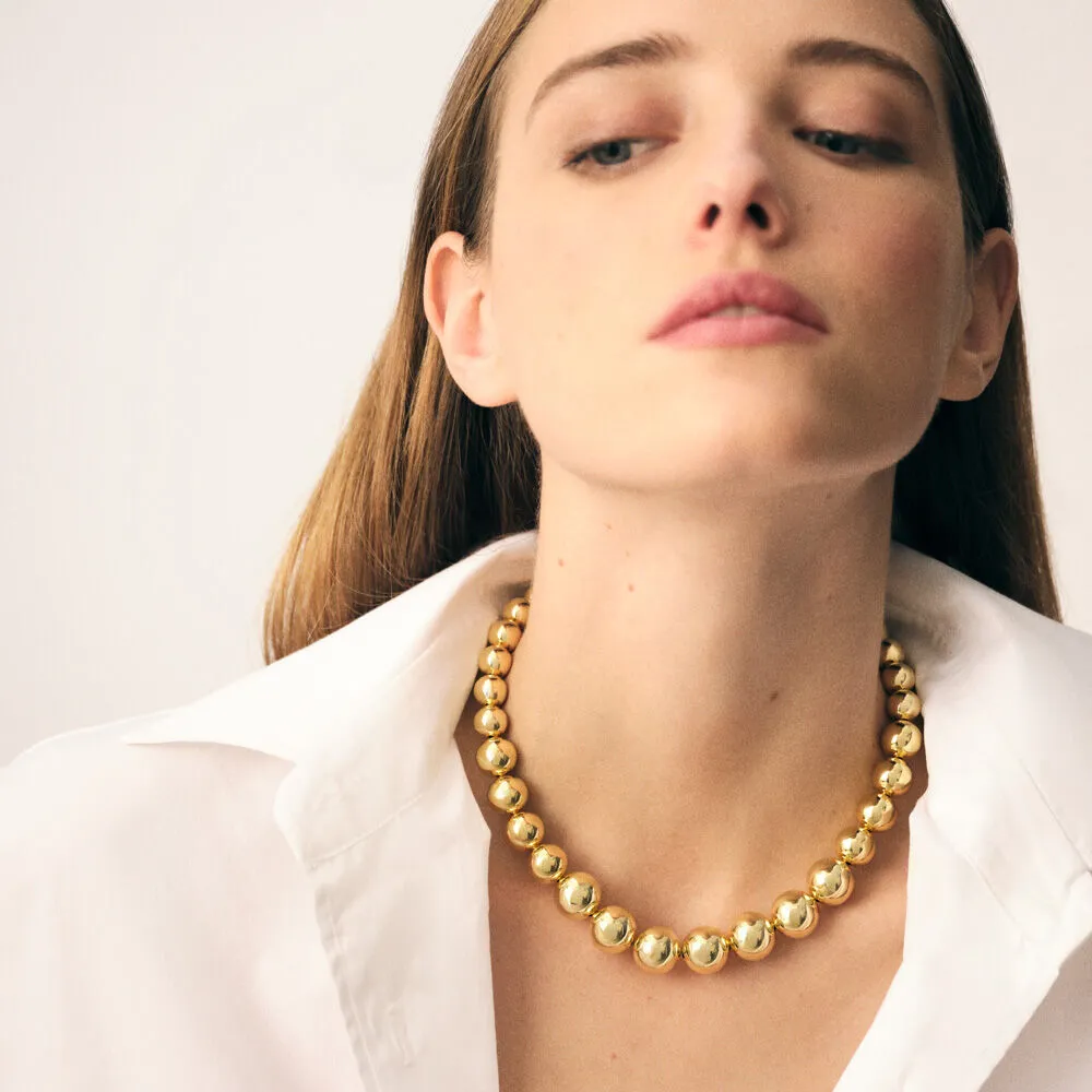 Collar corto Agatha Paris Palais Royal de latón bañado en oro 02670408-157-TU