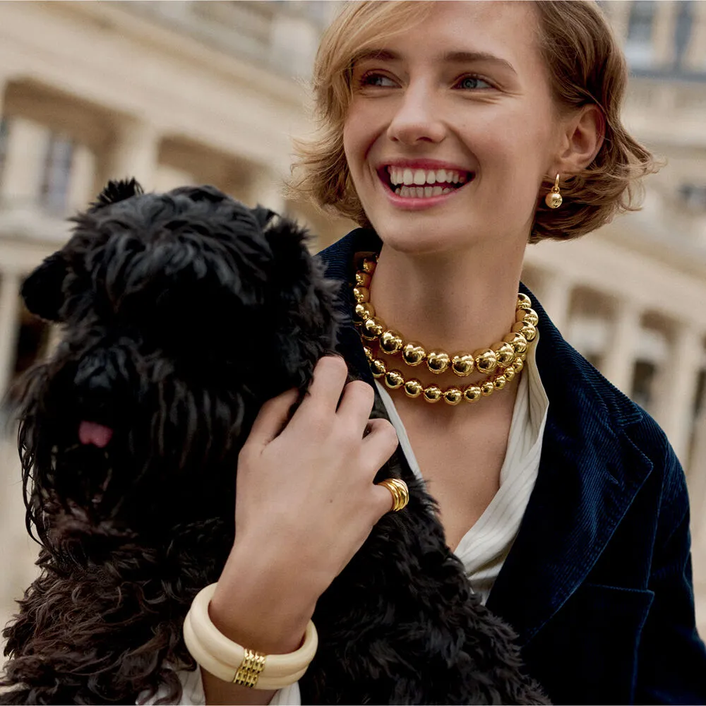 Collar corto Agatha Paris Palais Royal de latón bañado en oro 02670408-157-TU