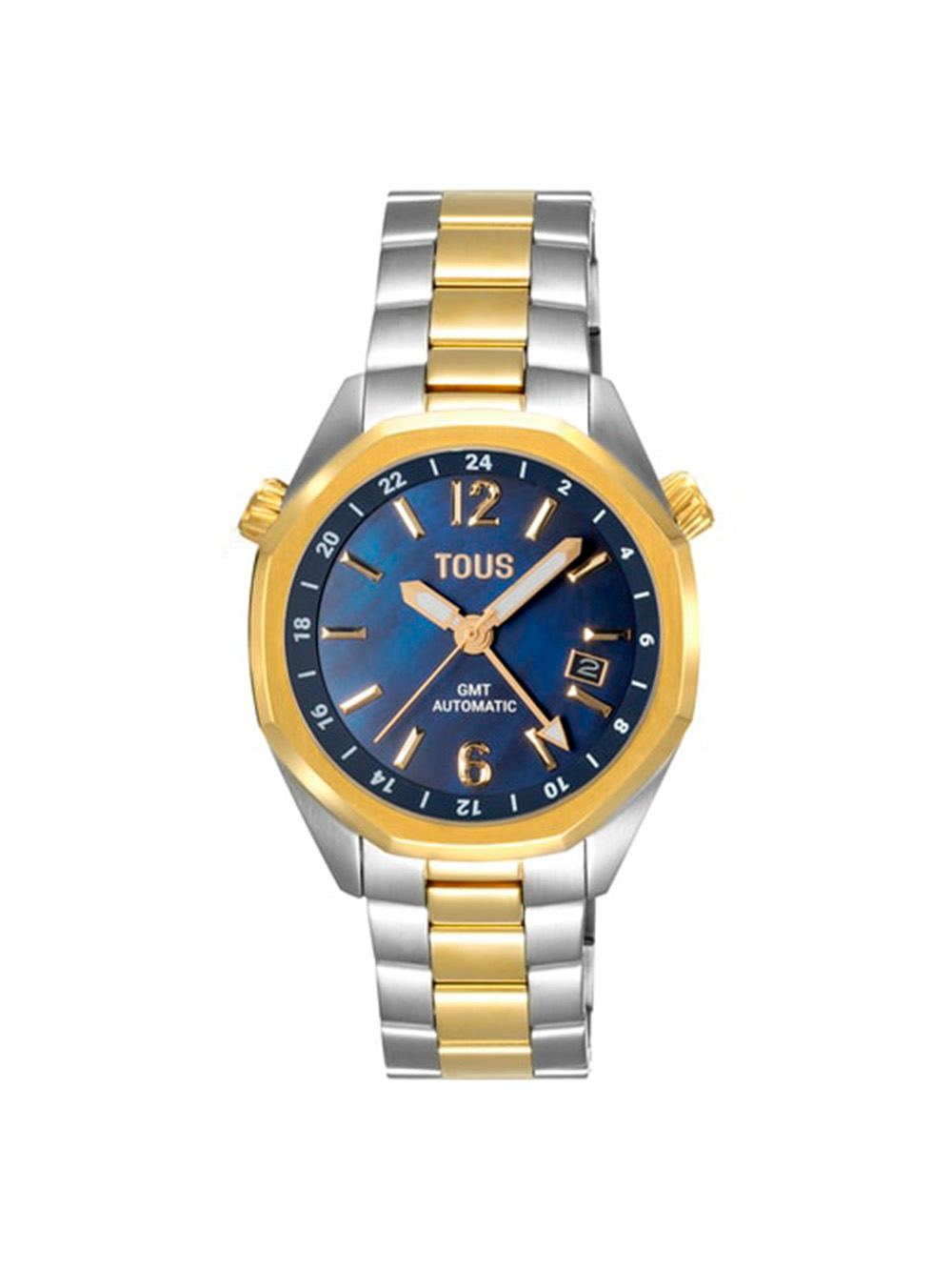 Reloj Tous Now GMT Automático Nácar Azul Bicolor 3000141000