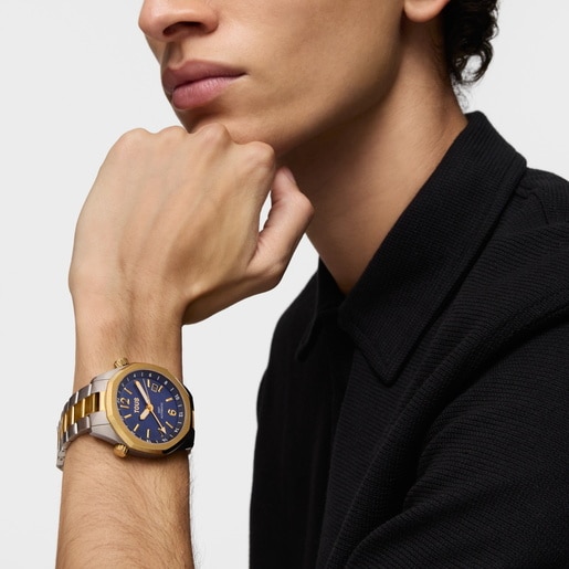 Reloj Tous Now GMT Automático Nácar Azul Bicolor 3000141000