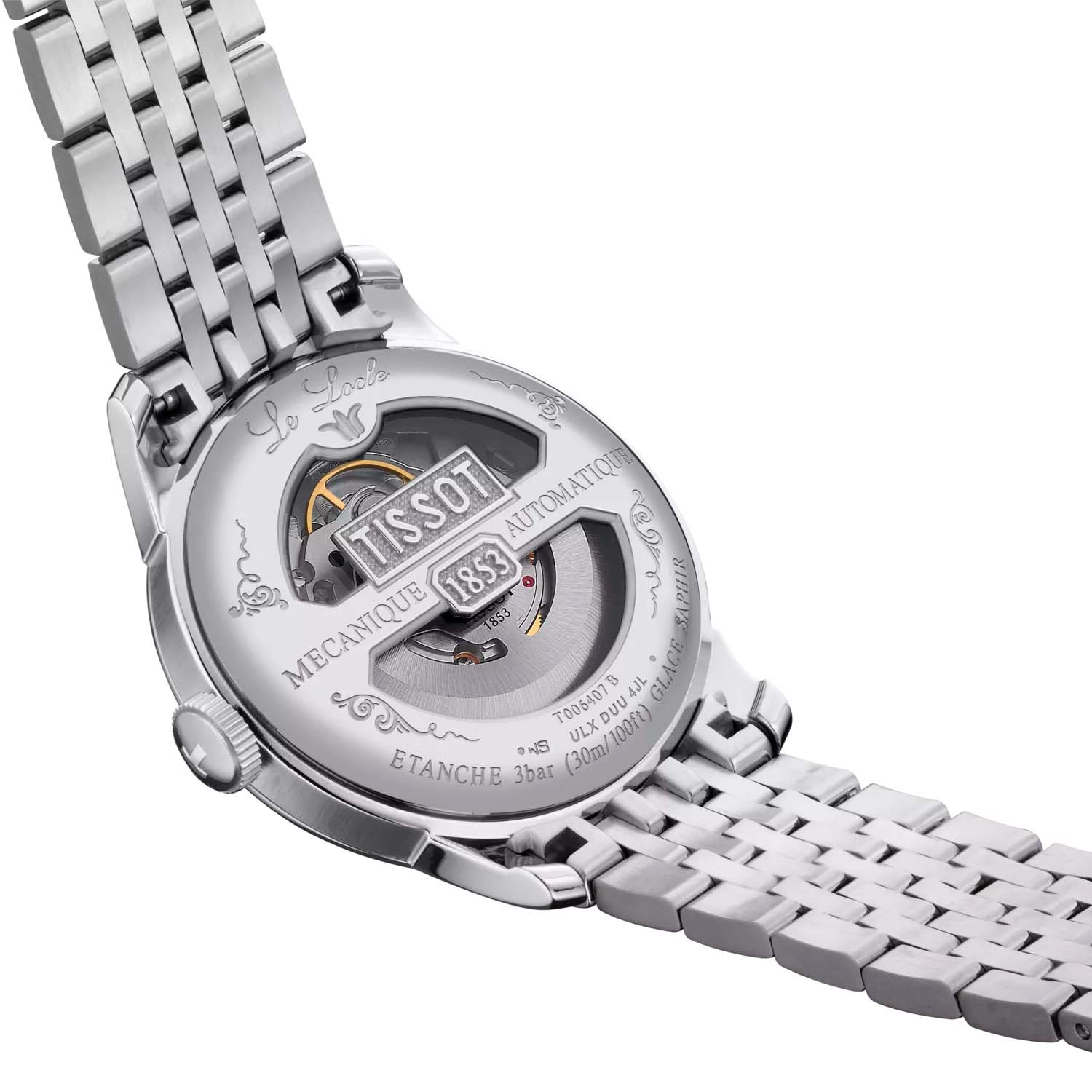 Reloj Tissot Le Locle Powermatic 80 20th Anniversary de acero inoxidable con brazalete intercambiable T006.407.11.033.03