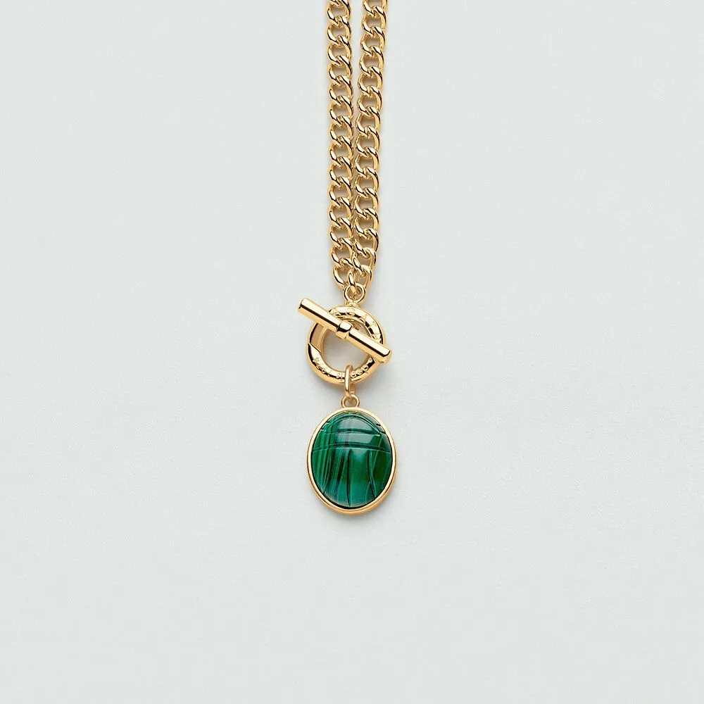 Colgante AGATHA PARIS TALISMANS piedra malaquita verde 02880065-658-TU