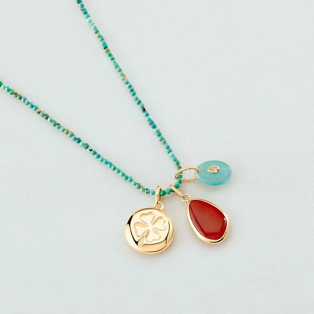 Colgante AGATHA PARIS TALISMANS medalla trébol dorado 02880066-157-TU
