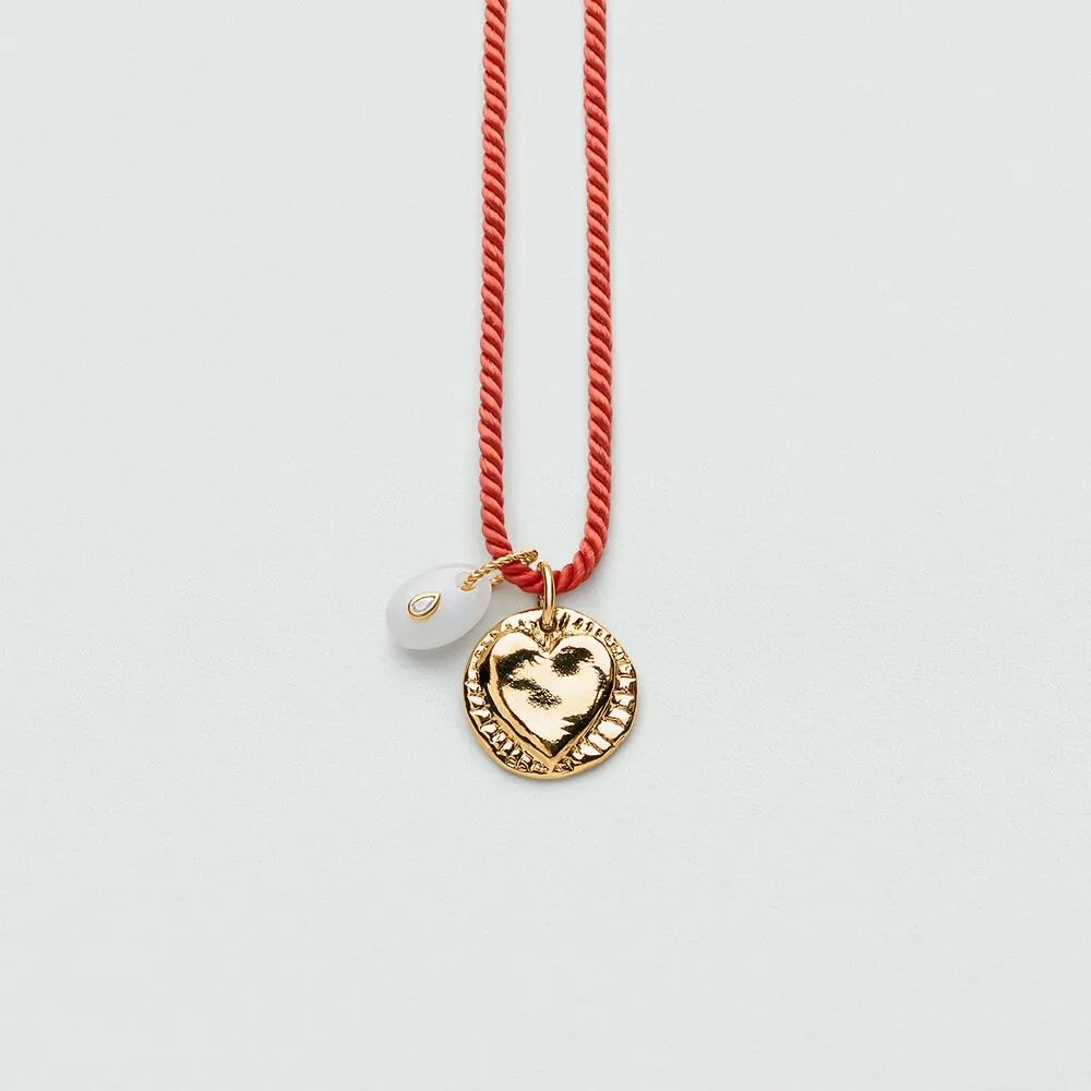 Colgante AGATHA PARIS TALISMANS medalla corazón dorada 02880068-157-TU