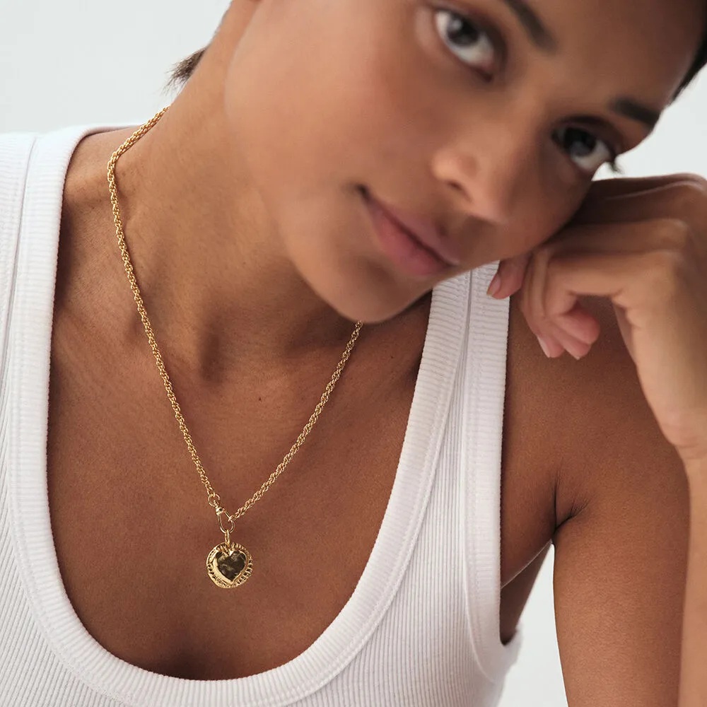 Colgante AGATHA PARIS TALISMANS medalla corazón dorada 02880068-157-TU