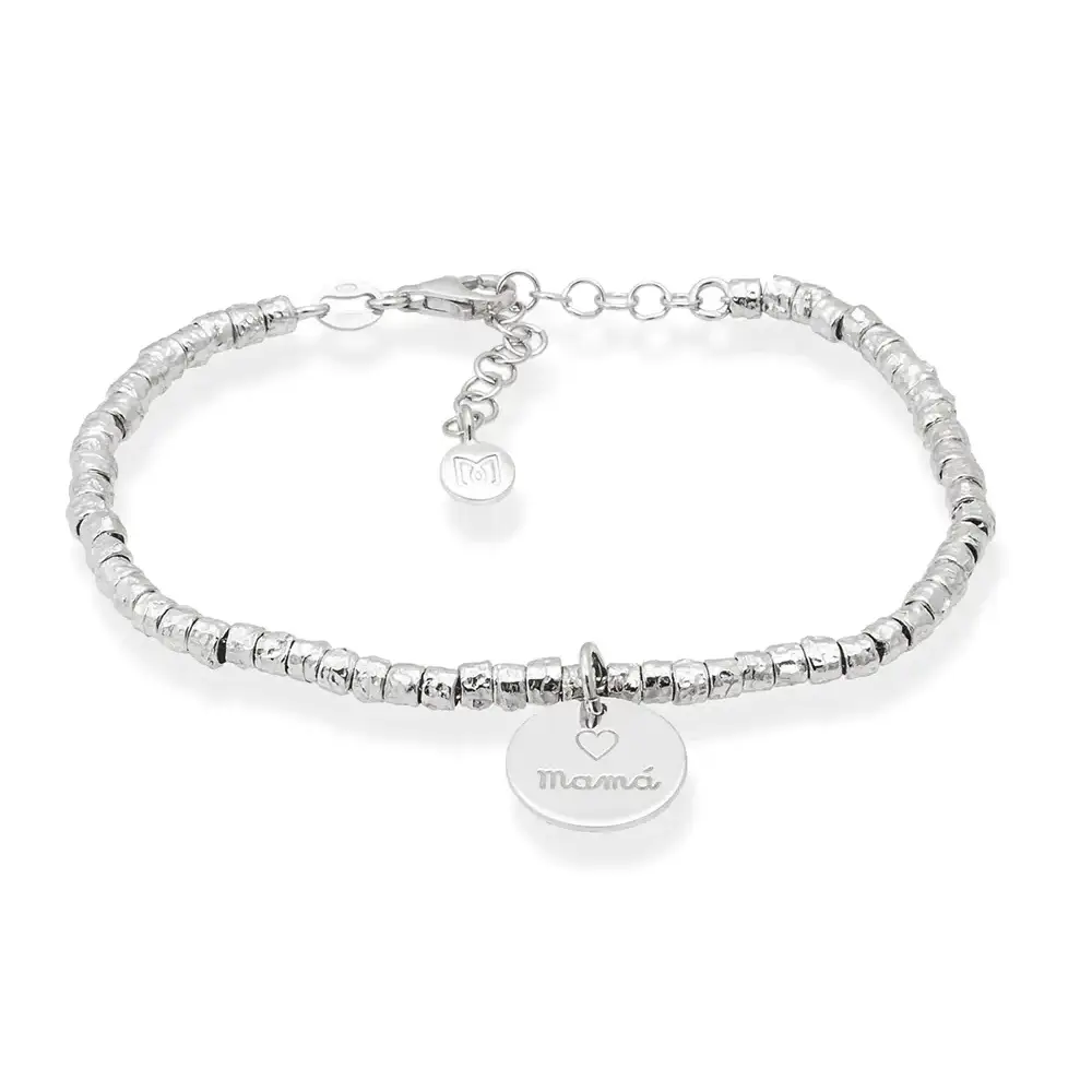 Pulsera MARINA GARCÍA MAMÁ en plata con baño de rodio 90825UB