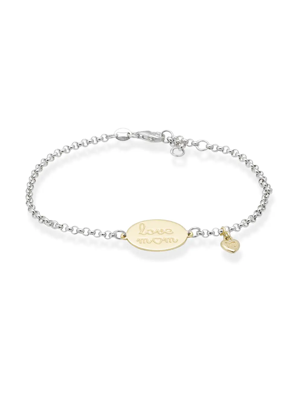 Pulsera MARINA GARCÍA MAMÁ en plata con baño de oro y rodio 90827UC