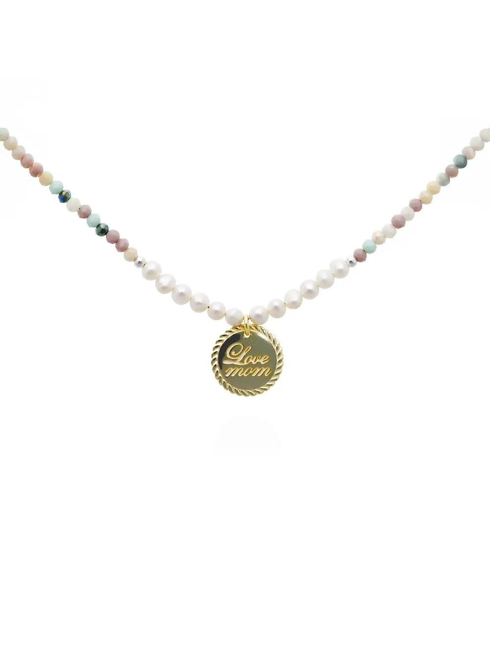 Gargantilla MARINA GARCÍA MAMÁ con perlas y cristales multicolor 91171GM