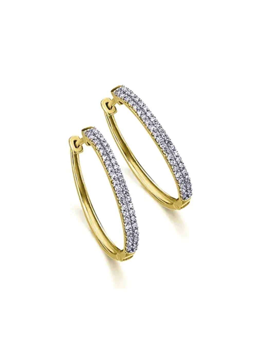 Aros Le Carré Daily Diamonds oro 18K con pavé de diamantes GB100OA00