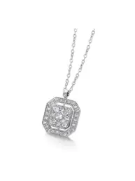 Colgante Le Carré oro blanco 18K con diamantes modelo OCTO GD145OB00