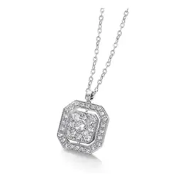 Colgante Le Carré oro blanco 18K con diamantes modelo OCTO GD145OB00
