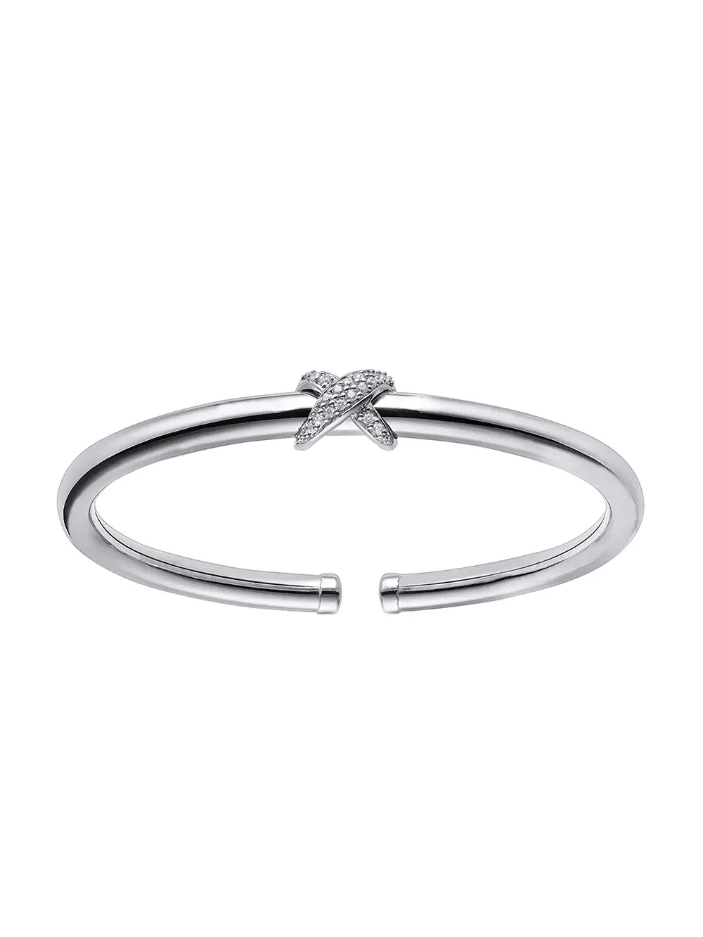 Brazalete Durán Exquse TuboGas de plata con circonitas 00512963